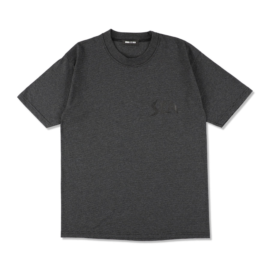 SEASIDAL Micro Stripe S/S Tee / BLACK