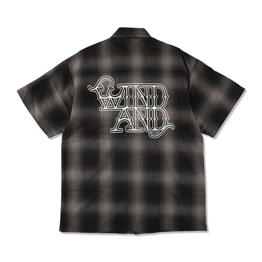 Black Magic SEA Ombre Plaid S/S Shirt / BLACK