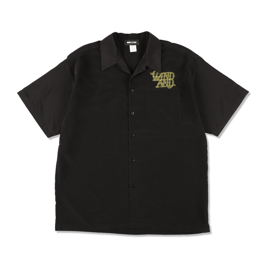 Evil Ways Open Collar S/S Shirt / BLACK