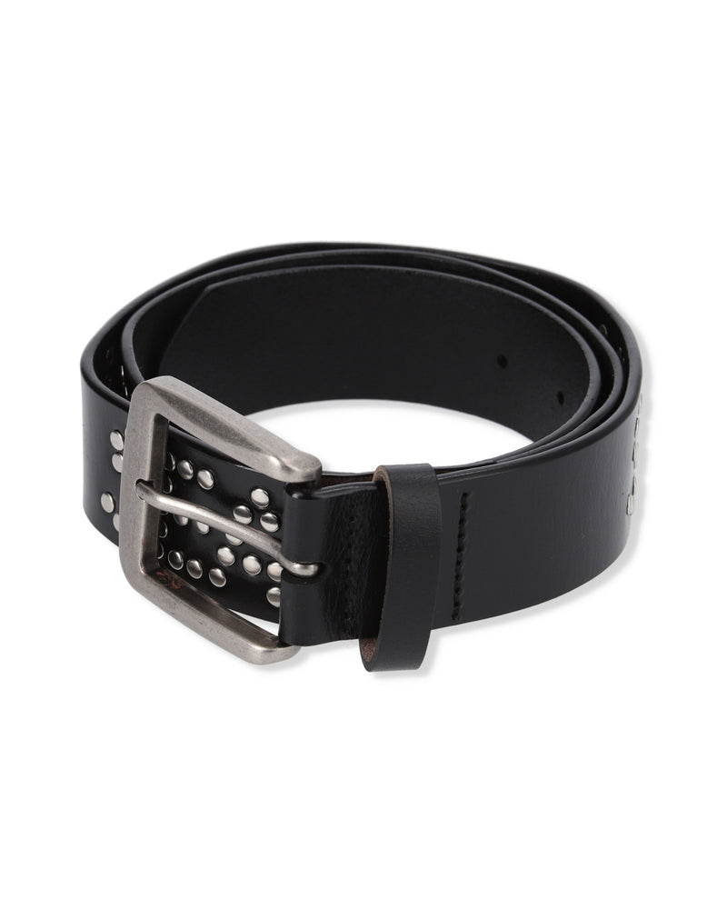 SEA STUDDED LEATHER BELT