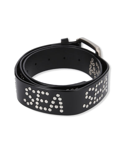 SEA STUDDED LEATHER BELT