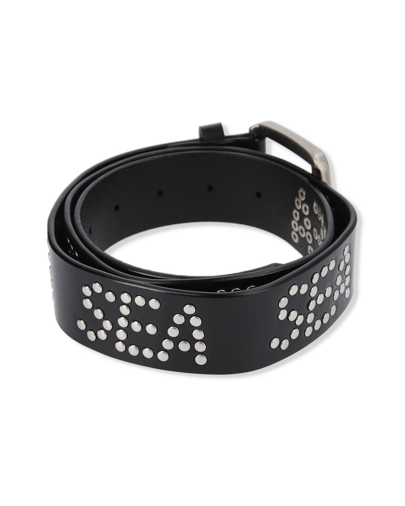 SEA STUDDED LEATHER BELT