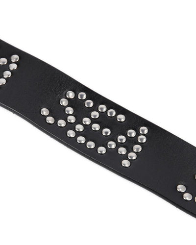 SEA STUDDED LEATHER BELT