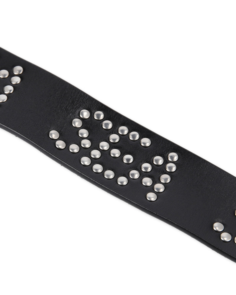 SEA STUDDED LEATHER BELT