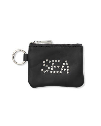 SEA STUDDED LEATHER COIN CASE