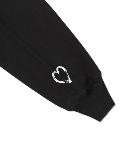 HEART LOGO HOODED SWEATSHIRT