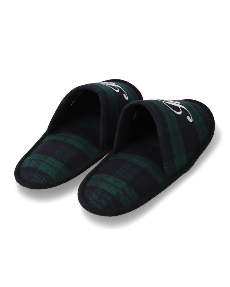 SCRIPT BLACK WATCH SLIPPER