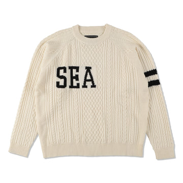 A HOOP CABLE PULLOVER / WHITE