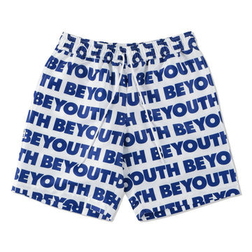 BE YOUTH (pattern) Shorts / White (PT-43)