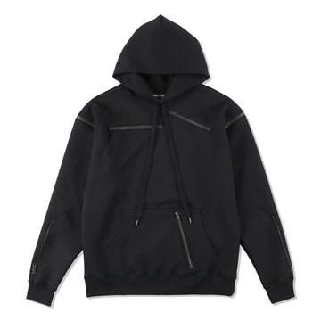 Multi Zipper Hoodie / BLACK
